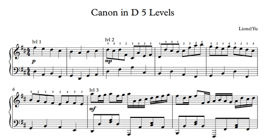 5 Levels Canon in D - MusicalBasics