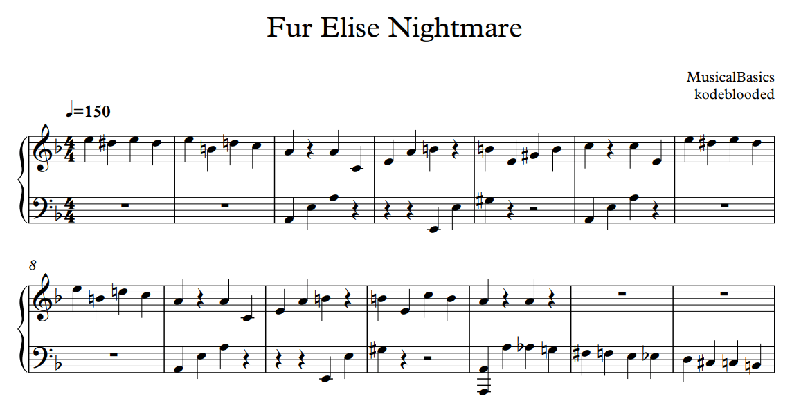 Fur Elise Nightmare - MusicalBasics