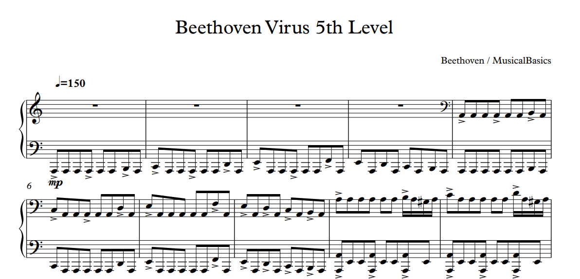 Бетховен вирус ноты