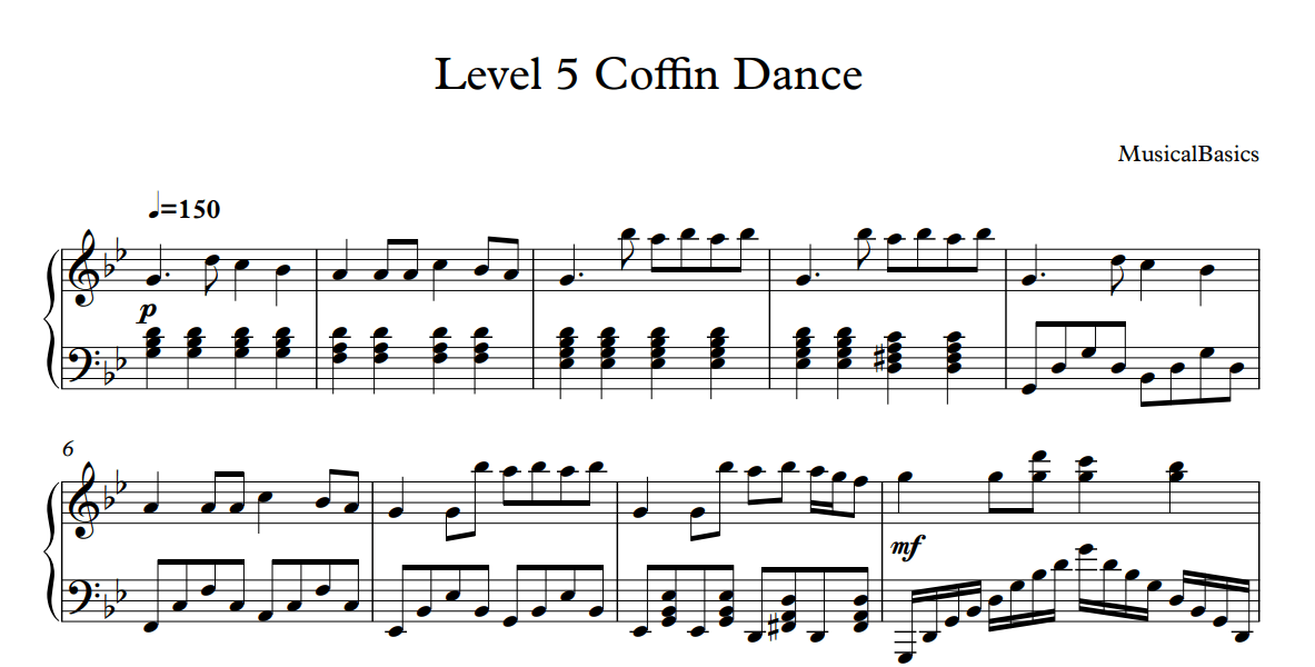 5th Level Coffin Dance - MusicalBasics