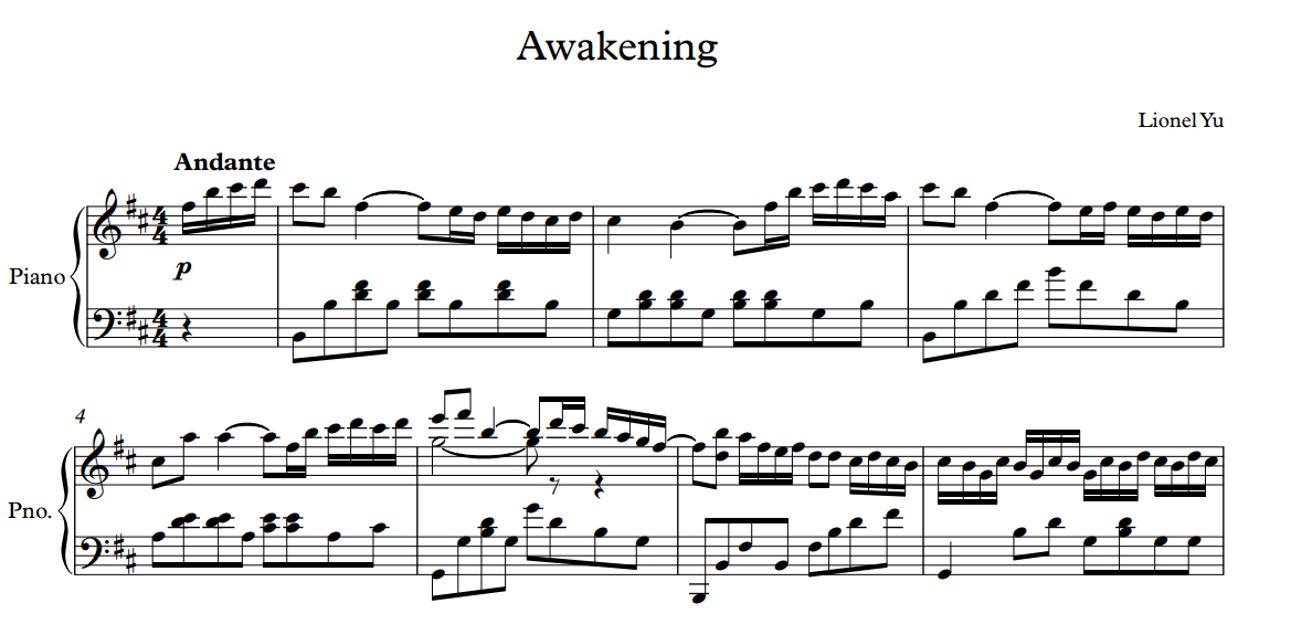 Awakening by Lionel Yu - MusicalBasics