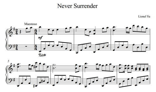 Never Surrender - MusicalBasics