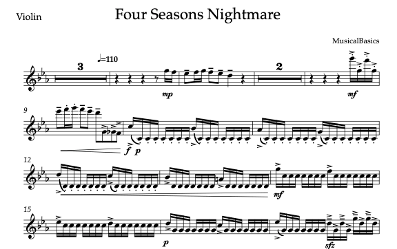 Four Seasons Nightmare - MusicalBasics