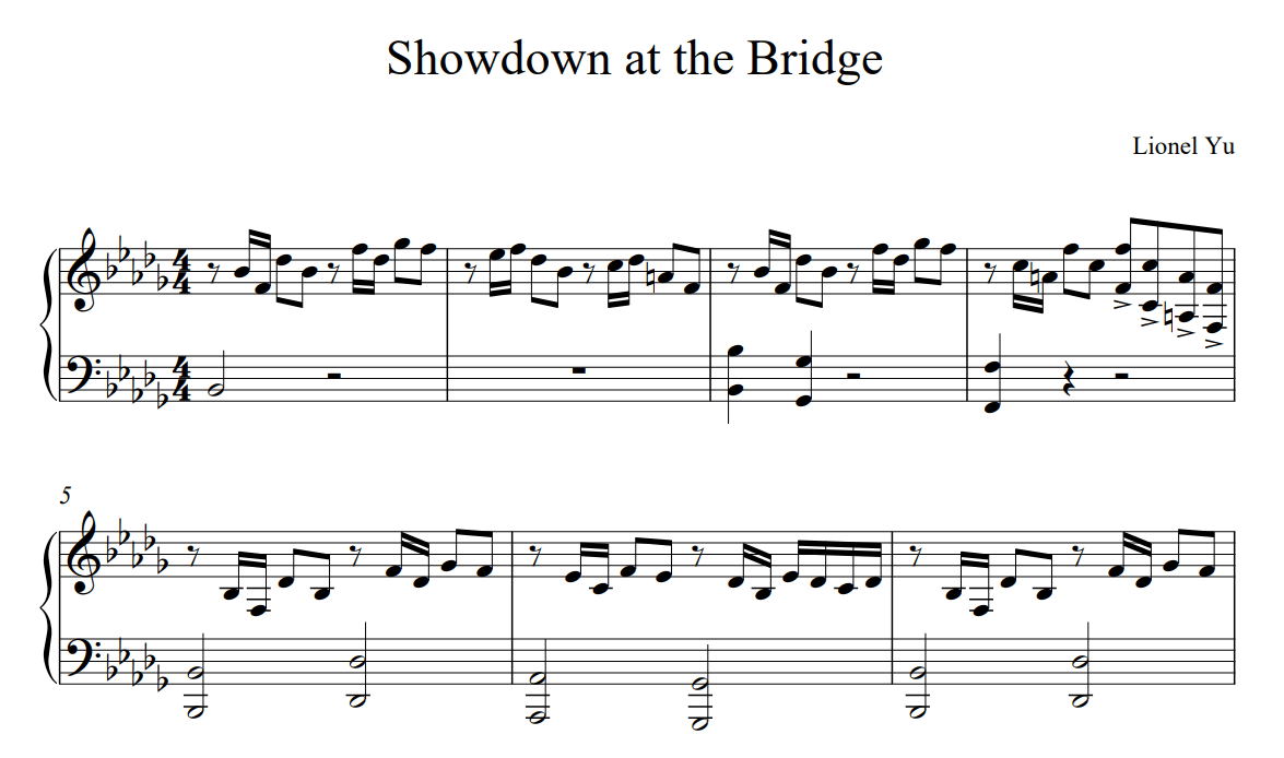 Showdown At The Bridge - MusicalBasics