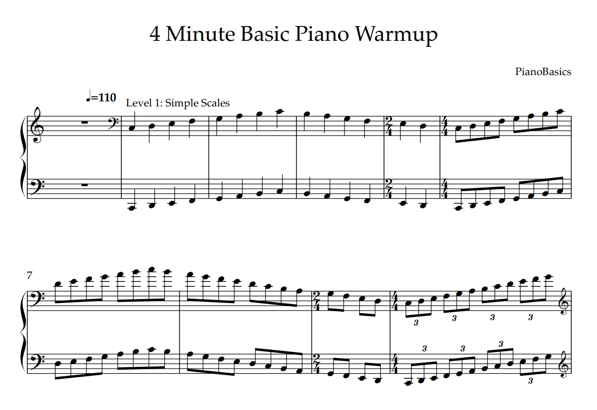 Daily Piano Warmup - MusicalBasics