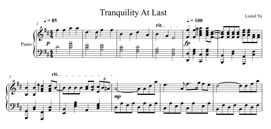 Tranquility At Last - MusicalBasics